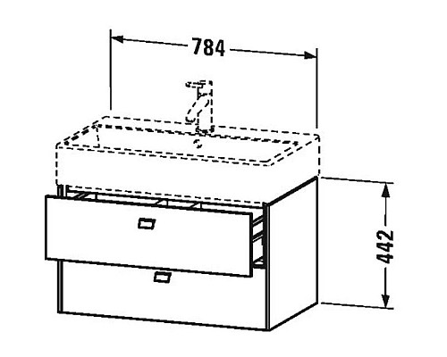 Купить Тумба дуб 78,4 см Duravit Brioso BR415501030 в магазине сантехники Santeh-Crystal.ru