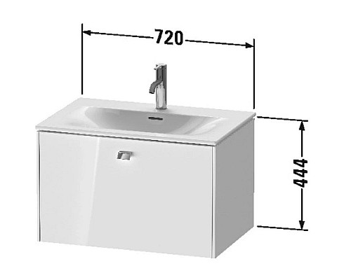 Заказать Тумба каштан 72 см Duravit Brioso BR421101053 в магазине сантехники Santeh-Crystal.ru