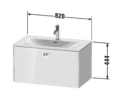 Заказать Тумба каштан 82 см Duravit Brioso BR421201053 в магазине сантехники Santeh-Crystal.ru