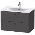 Тумба графит матовый 82 см Duravit Brioso BR431204949