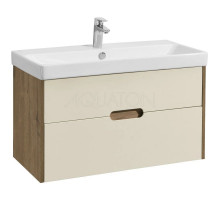 Тумба бежевый/дуб веллингтон 88,2 см Акватон Оливия 1A254401OLVG0