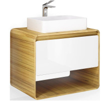 Тумба белый/дуб 80 см Jorno Ronda Ron.01.80/P/D-W