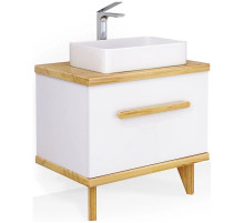 Тумба белый/дуб 80 см Jorno Simply Sim.01.80/P/BuL-W