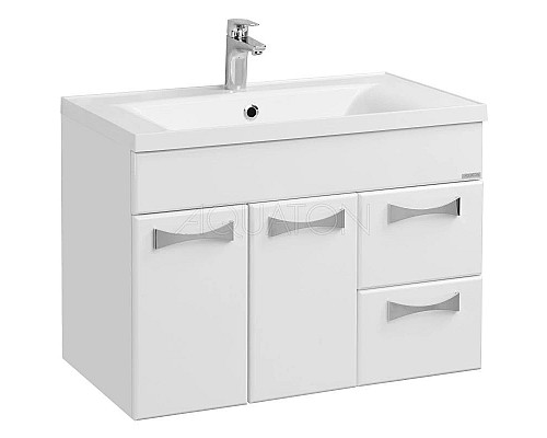 Купить Тумба с раковиной белый глянец 80,2 см Акватон Диор 1A1678K2DR010 в магазине сантехники Santeh-Crystal.ru