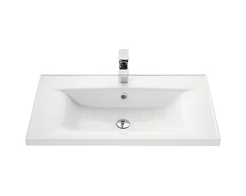Купить Тумба с раковиной белый глянец 80,2 см Акватон Диор 1A1678K2DR010 в магазине сантехники Santeh-Crystal.ru