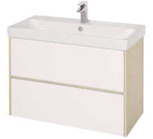 Тумба белый глянец/дуб верона 88,2 см Акватон Сканди 1A251901SDB20