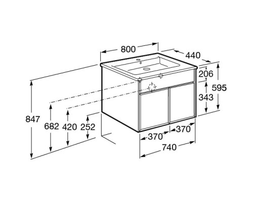 Купить Тумба белый глянец 77,7 см Roca Up ZRU9303012 в магазине сантехники Santeh-Crystal.ru