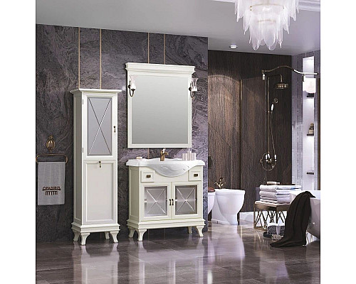 Заказать Тумба с раковиной слоновая кость 86 см Opadiris Борджи в магазине сантехники Santeh-Crystal.ru