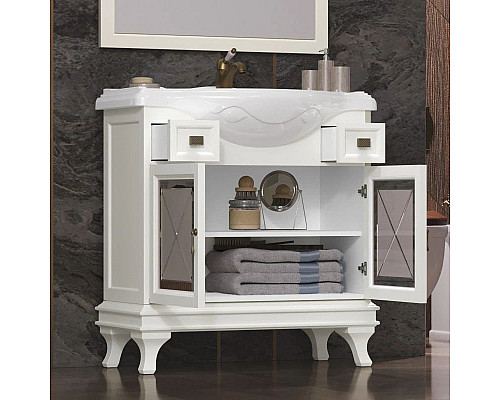 Приобрести Комплект мебели слоновая кость 86 см Opadiris Борджи в магазине сантехники Santeh-Crystal.ru