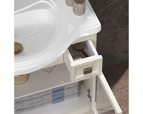 Приобрести Комплект мебели слоновая кость 86 см Opadiris Борджи в магазине сантехники Santeh-Crystal.ru