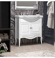 Тумба с раковиной белый матовый 81 см Opadiris Брунелла