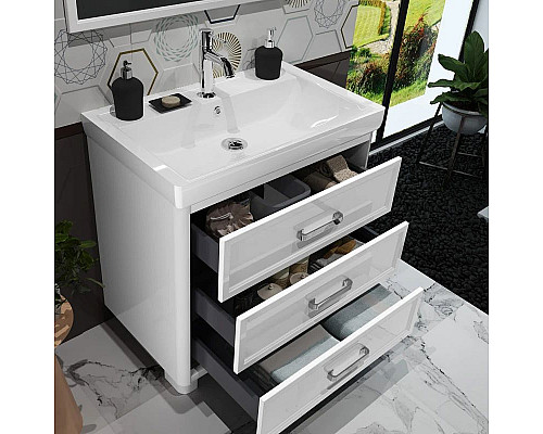 Santeh-Crystal.ru: Тумба с раковиной белый матовый 81 см Opadiris Вегас Купить Тумба с раковиной белый матовый 81 см Opadiris Вегас в магазине сантехники Santeh-Crystal.ru