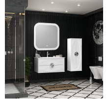 Комплект мебели белый глянец/хром 91 см Opadiris Ибица