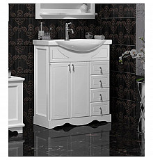 Тумба с раковиной белый матовый 75 см Opadiris Клио