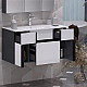 Приобрести Тумба с раковиной белый/антрацит 91 см Opadiris Кристалл в магазине сантехники Santeh-Crystal.ru