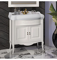 Тумба с раковиной белый матовый 80 см Opadiris Лоренцо