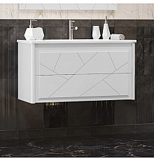 Тумба с раковиной белый матовый 100 см Opadiris Луиджи