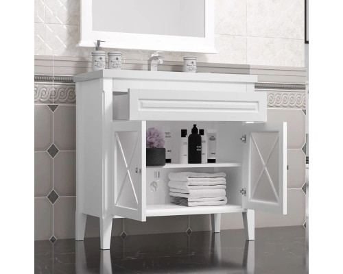 Купить Тумба с раковиной белый матовый 90 см Opadiris Палермо в магазине сантехники Santeh-Crystal.ru