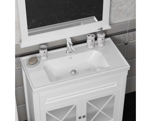 Купить Тумба с раковиной белый матовый 90 см Opadiris Палермо в магазине сантехники Santeh-Crystal.ru