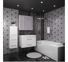 Комплект мебели белый глянец 80,5 см с зеркальным шкафом Opadiris Арабеска