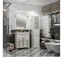 Комплект мебели слоновая кость 76 см с художественным стеклом Opadiris Тибет