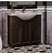 Тумба с раковиной орех антикварный 87 см с решеткой Opadiris Тибет