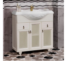 Тумба с раковиной слоновая кость 87 см с решеткой Opadiris Тибет