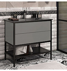 Тумба с раковиной серый матовый 91 см Opadiris Треви