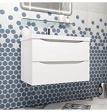 Тумба с раковиной белый матовый 80 см Opadiris Элеганс