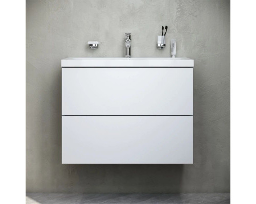 Купить Тумба с раковиной белый глянец 76 см Am.Pm Gem M90FHX07522WG + M90WCC0752WG в магазине сантехники Santeh-Crystal.ru
