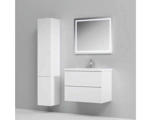 Купить Тумба с раковиной белый глянец 76 см Am.Pm Gem M90FHX07522WG + M90WCC0752WG в магазине сантехники Santeh-Crystal.ru