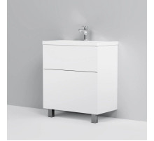 Тумба с раковиной белый глянец 76 см Am.Pm Gem M90FSX07522WG32 + M90WCC0752WG