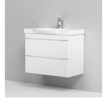 Тумба с раковиной белый глянец 80 см Am.Pm Like M80FHX0802WG + M80WCC0802WG