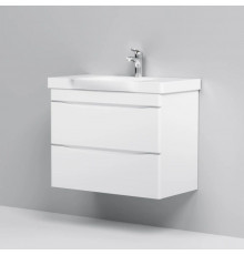 Тумба с раковиной белый глянец 80 см Am.Pm Like M80FHX0802WG + M80WCC0802WG