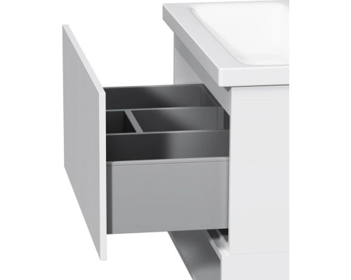 Приобрести Комплект мебели белый глянец 80 см Am.Pm Gem M90FHX07521WG + M90WCC0752WG + M91AMOX0801WG в магазине сантехники Santeh-Crystal.ru