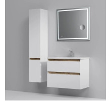 Комплект мебели белый глянец 80 см Am.Pm X-Joy M85AFHX0802WG + M85AWCC0802WG + M91AMOX0803WG