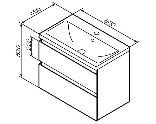 Приобрести Комплект мебели белый глянец 80 см Am.Pm X-Joy M85AFHX0802WG + M85AWCC0802WG + M91AMOX0803WG в магазине сантехники Santeh-Crystal.ru