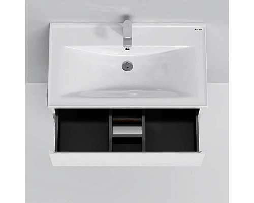 Приобрести Комплект мебели белый глянец 80 см Am.Pm X-Joy M85AFHX0802WG + M85AWCC0802WG + M91AMOX0803WG в магазине сантехники Santeh-Crystal.ru