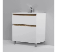 Тумба с раковиной белый глянец 80 см Am.Pm X-Joy M85AFSX0802WG + M85AWCC0802WG