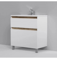 Тумба с раковиной белый глянец 80 см Am.Pm X-Joy M85AFSX0802WG + M85AWCC0802WG