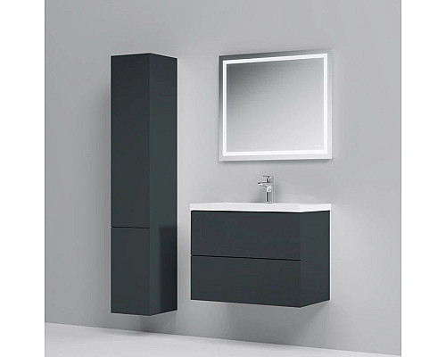 Приобрести Комплект мебели графит матовый 80 см Am.Pm Gem M90FHX07522GM + M90WCC0752WG + M91AMOX0801WG в магазине сантехники Santeh-Crystal.ru