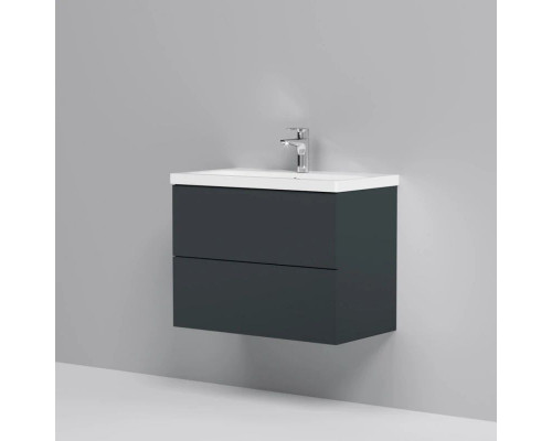 Заказать Тумба с раковиной графит матовый 76 см Am.Pm Gem M90FHX07522GM + M90WCC0752WG в магазине сантехники Santeh-Crystal.ru