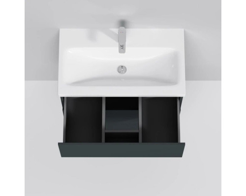 Заказать Тумба с раковиной графит матовый 76 см Am.Pm Gem M90FHX07522GM + M90WCC0752WG в магазине сантехники Santeh-Crystal.ru