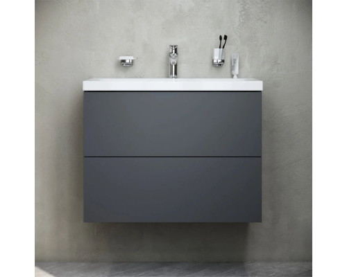 Заказать Тумба с раковиной графит матовый 76 см Am.Pm Gem M90FHX07522GM + M90WCC0752WG в магазине сантехники Santeh-Crystal.ru