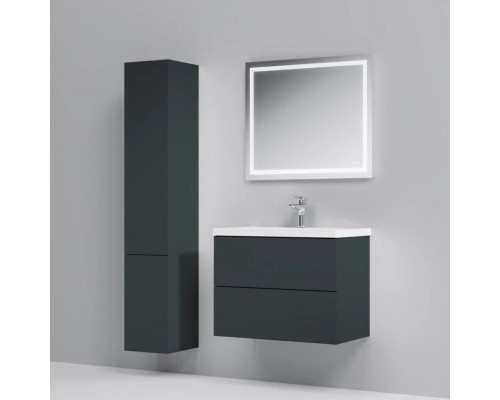 Заказать Тумба с раковиной графит матовый 76 см Am.Pm Gem M90FHX07522GM + M90WCC0752WG в магазине сантехники Santeh-Crystal.ru