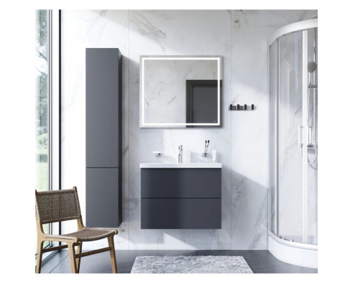 Заказать Тумба с раковиной графит матовый 76 см Am.Pm Gem M90FHX07522GM + M90WCC0752WG в магазине сантехники Santeh-Crystal.ru