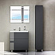 Приобрести Комплект мебели графит матовый 80 см Am.Pm Gem M90FSX07522GM32 + M90WCC0752WG + M91AMOX0801WG в магазине сантехники Santeh-Crystal.ru
