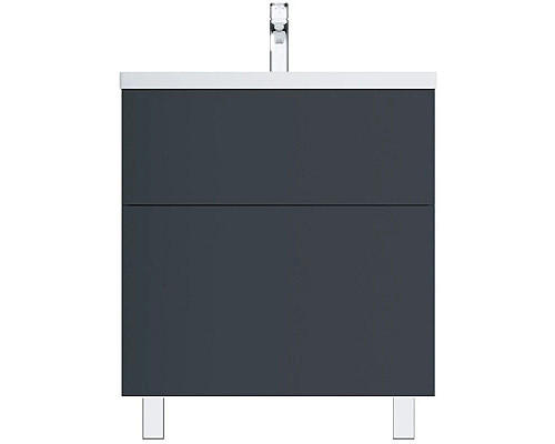 Приобрести Комплект мебели графит матовый 80 см Am.Pm Gem M90FSX07522GM32 + M90WCC0752WG + M91AMOX0801WG в магазине сантехники Santeh-Crystal.ru