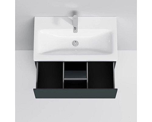 Приобрести Комплект мебели графит матовый 80 см Am.Pm Gem M90FSX07522GM32 + M90WCC0752WG + M91AMOX0801WG в магазине сантехники Santeh-Crystal.ru