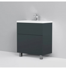 Тумба с раковиной графит матовый 76 см Am.Pm Gem M90FSX07522GM32 + M90WCC0752WG